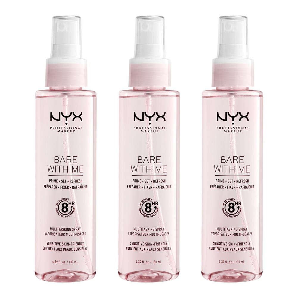 NYX Bare With Me Prime.Set.Refresh Multitasking Spray 130ml - 3 pack