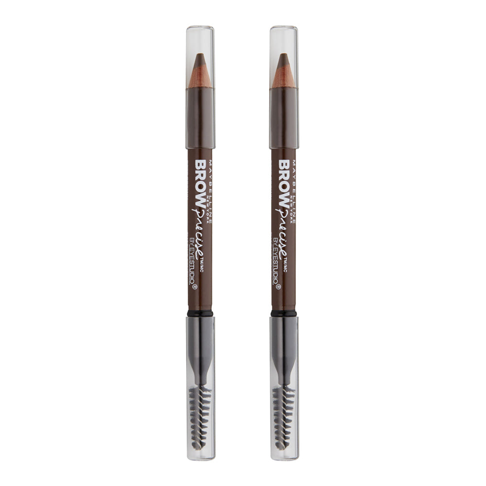 Maybelline Brow Precise by Eyestudio 600mg Shaping Pencil 255 SOFT BROWN - 2 pack