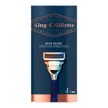 Load image into Gallery viewer, King C. Gillette Neck Razor + Blade + Shave Gel pack
