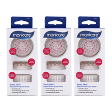 Load image into Gallery viewer, Manicare Sonic Mini Facial Cleanser &amp; Replacement Brush Heads 3pk bundle
