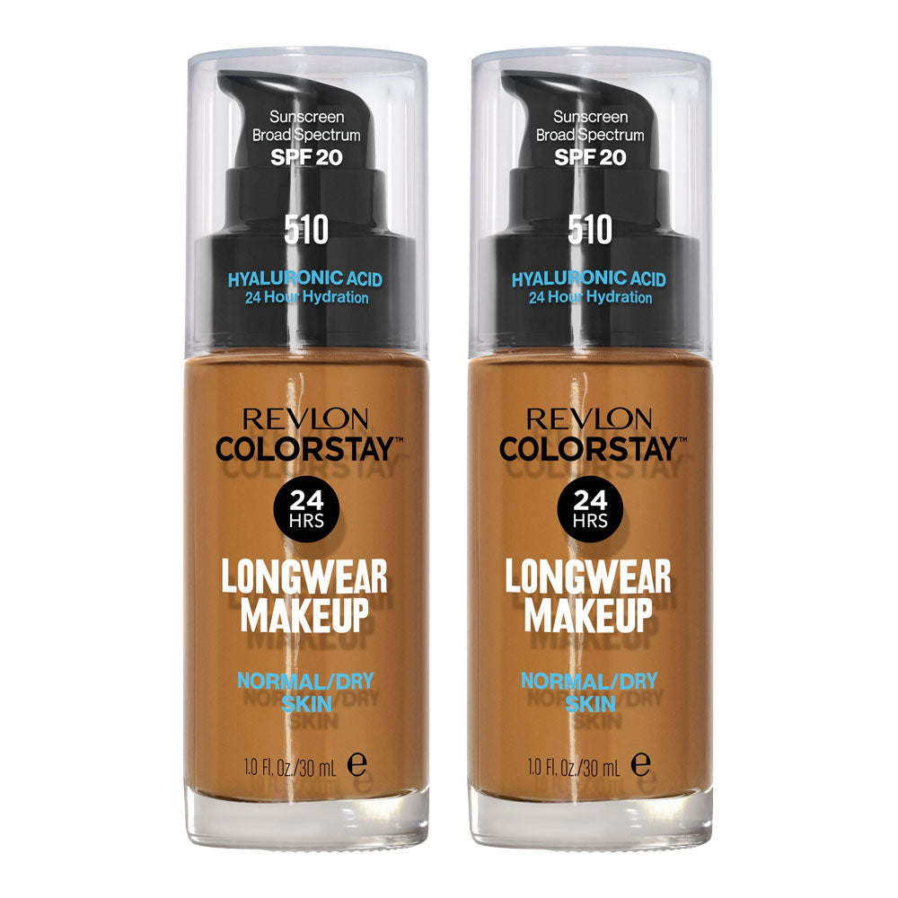 Revlon ColorStay Longwear Makeup Normal/Dry Skin SPF20 30ml 510 PECAN - 2 pack