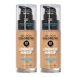 Revlon ColorStay Longwear Makeup Normal/Dry Skin SPF20 30ml 392 SUN BEIGE - 2 pack