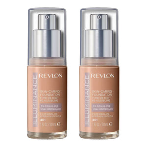 Revlon Illuminance Skin-Caring Foundation 30ml 401 LIGHT COFFEE - 2 pack
