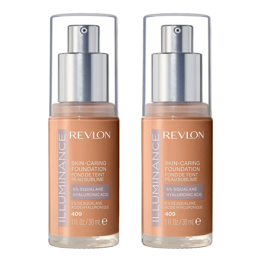 Revlon Illuminance Skin-Caring Foundation 30ml 409 BRULEE - 2 pack