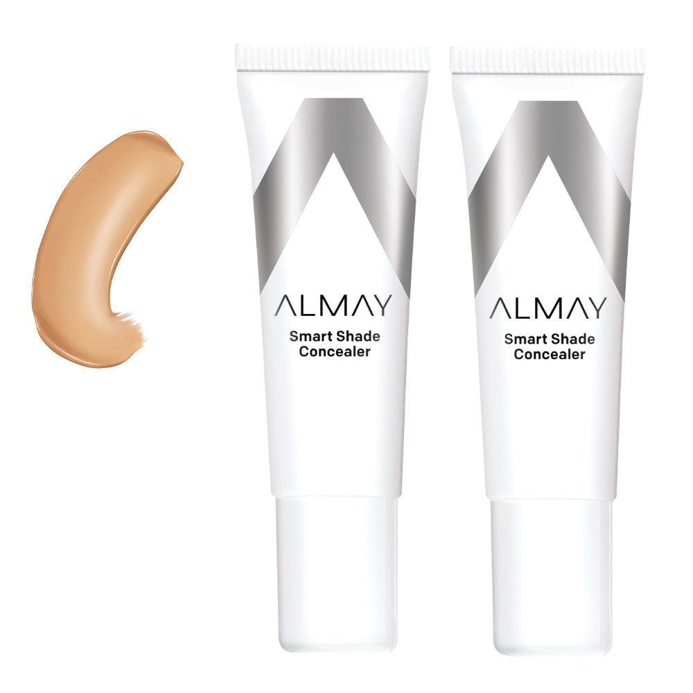 Almay Smart Shade Skintone Matching Concealer in Straight Up Medium 11ml 030 - 2 pack, product packaging