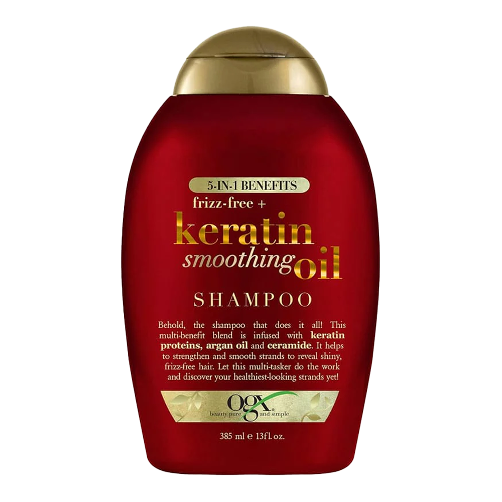 OGX Frizz-free + Keratin Smoothing Oil Shampoo 385ml