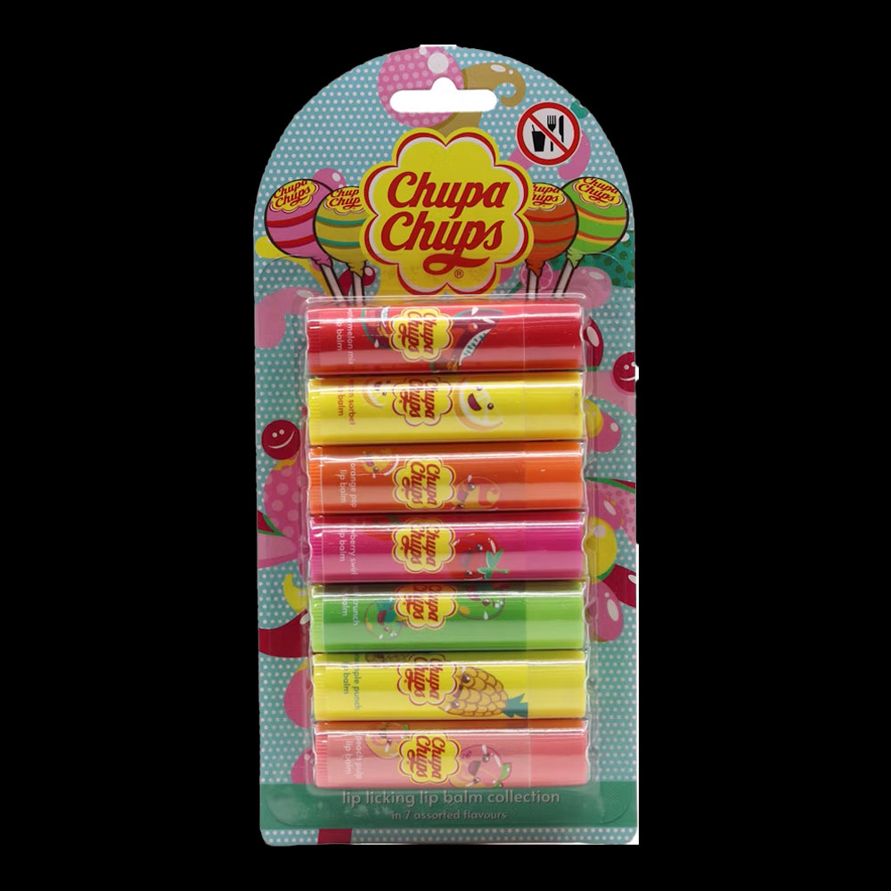 Chupa Chups 7pk Lip Licking Lip Balm Collection - assortment of lip balms in a 7 pack