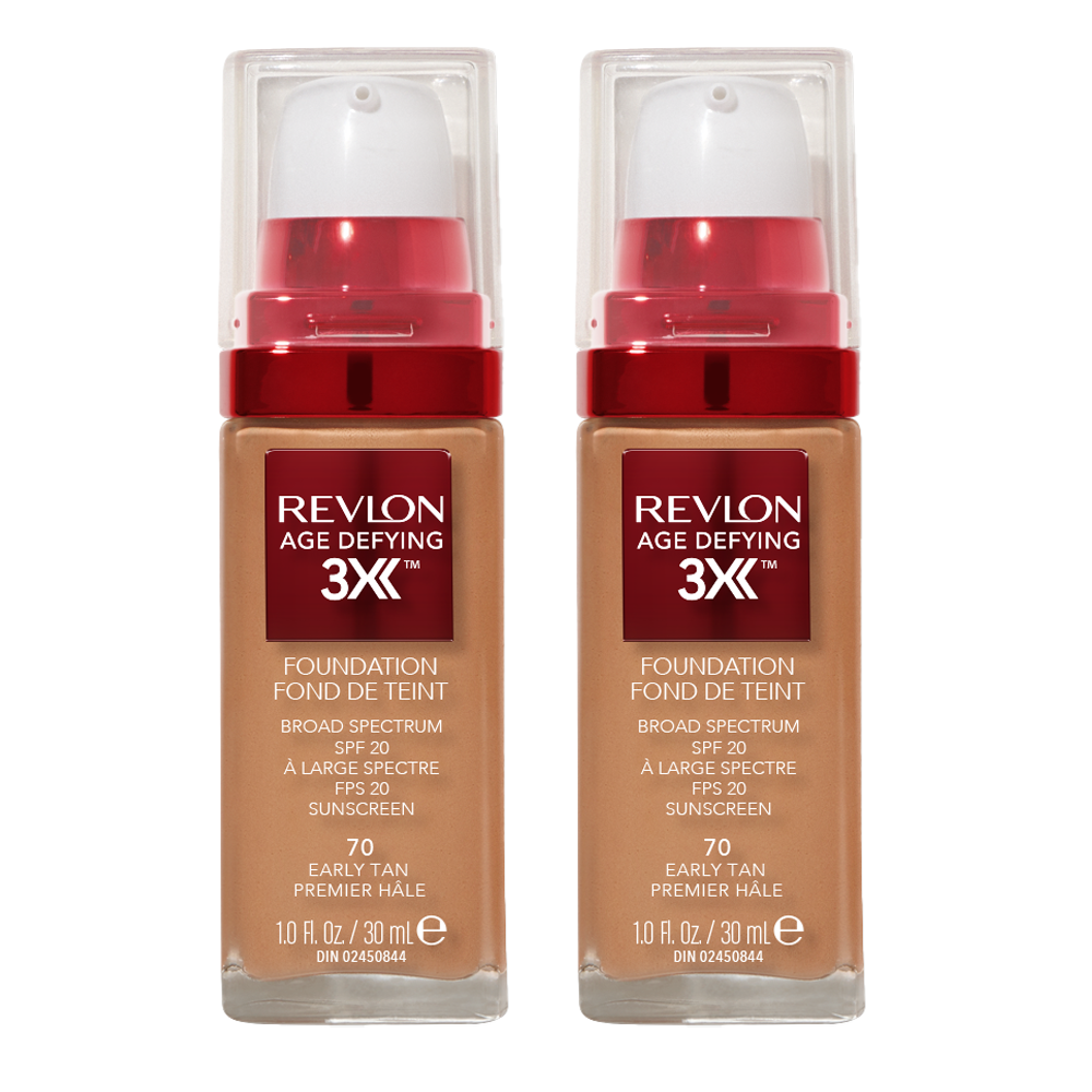 Revlon Age Defying 3X Foundation 30ml 70 EARLY TAN - 2 pack