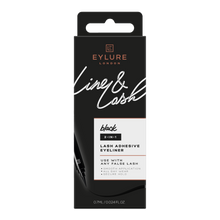 Load image into Gallery viewer, Eylure London LINE &amp; LASH 2-in-1 Lash Adhesive Eyeliner in Black, 0.7ml - makeup product
