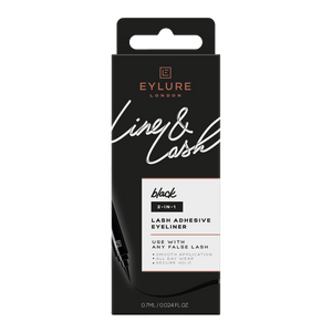 Eylure London LINE & LASH 2-in-1 Lash Adhesive Eyeliner in Black, 0.7ml - makeup product