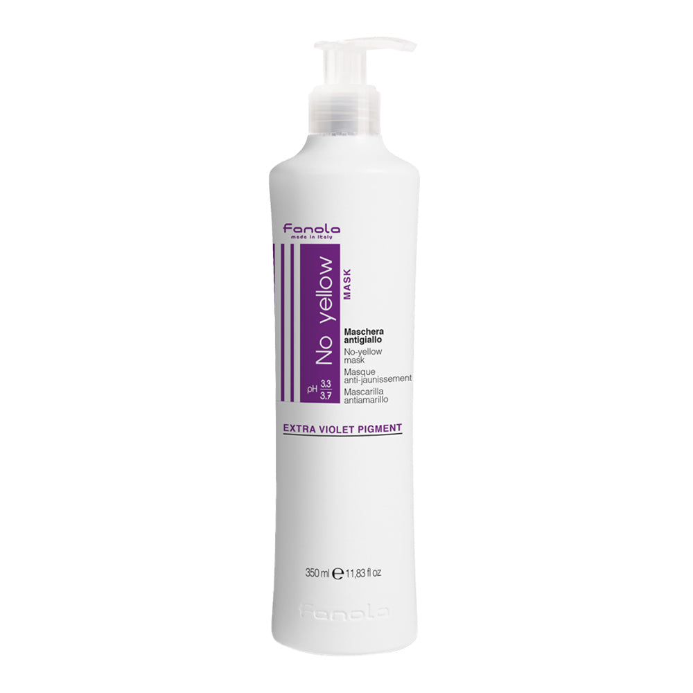 Fanola No Yellow Mask 350ml hair care hydrating treatment in a purple bottle