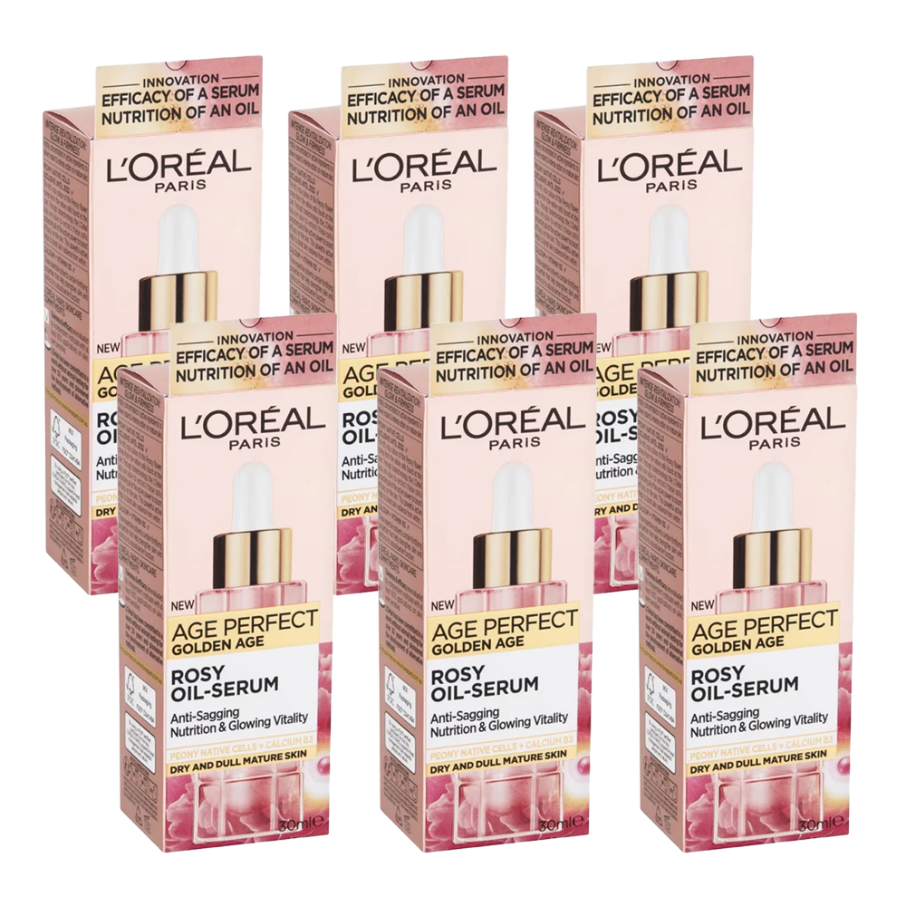 L'Oreal Age Perfect Golden Age Rosy Oil-Serum 30ml - 6 pack skincare product in a 6 pack