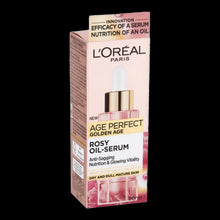 Load image into Gallery viewer, L&#39;Oreal Age Perfect Golden Age Rosy Oil-Serum 30ml product bottle with golden age skin rejuvenating formula
