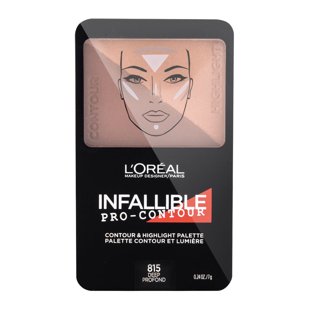 L'Oreal Infallible Pro-Contour Contour & Highlight Palette 815 DEEP 7g makeup palette