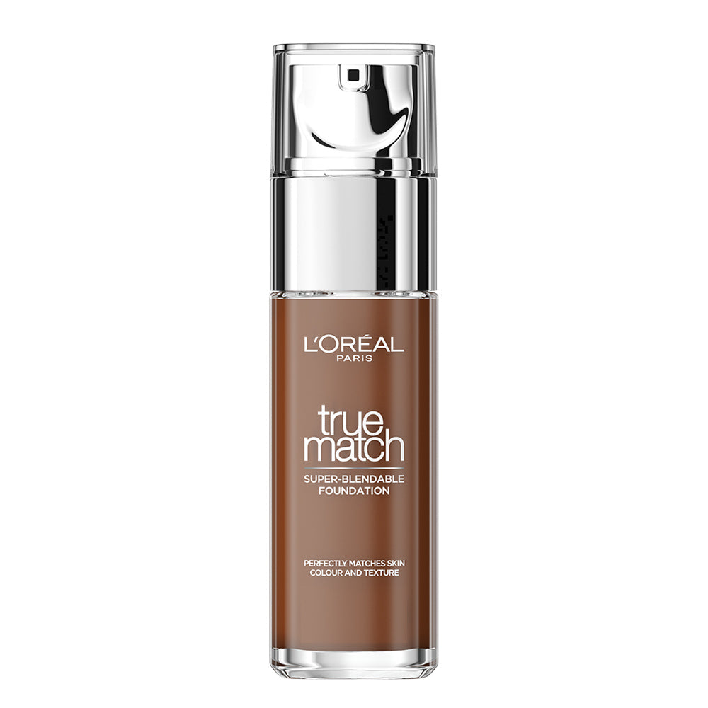 L'Oreal True Match Foundation 30ml 10N COCOA in bottle on white background