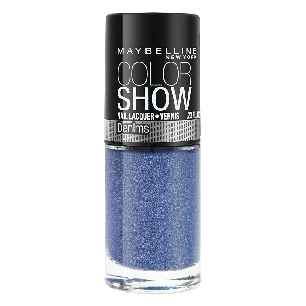 Maybelline Color Show Denims 7ml 20 STYLED OUT nail polish bottle in shade 20 STYLED OUT