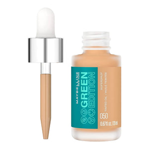 Maybelline Green Edition Superdrop Tinted Oil 20ml Shade 050 cosmetic product in green bottle