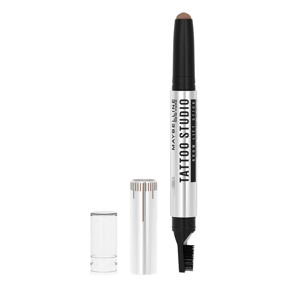 Maybelline Tattoo Studio Brow Lift Stick 1.1g 255 SOFT BROWN makeup product on white background