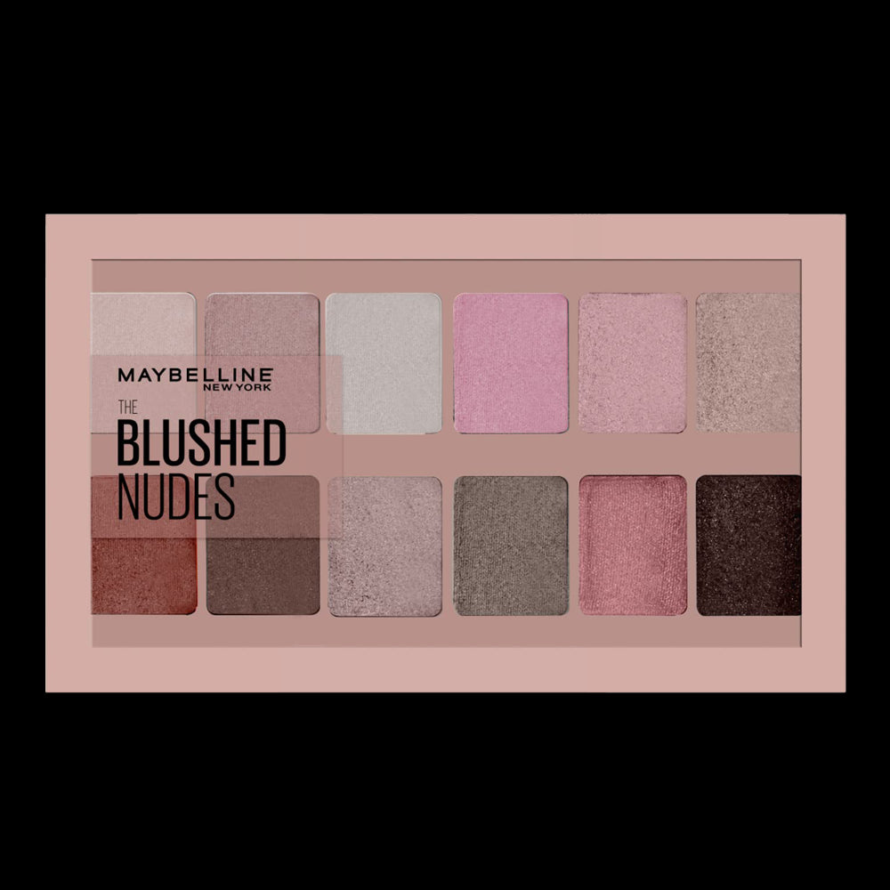 Maybelline The Blushed Nudes Eyeshadow Palette 9.6g makeup palette with 12 pink and nude shades