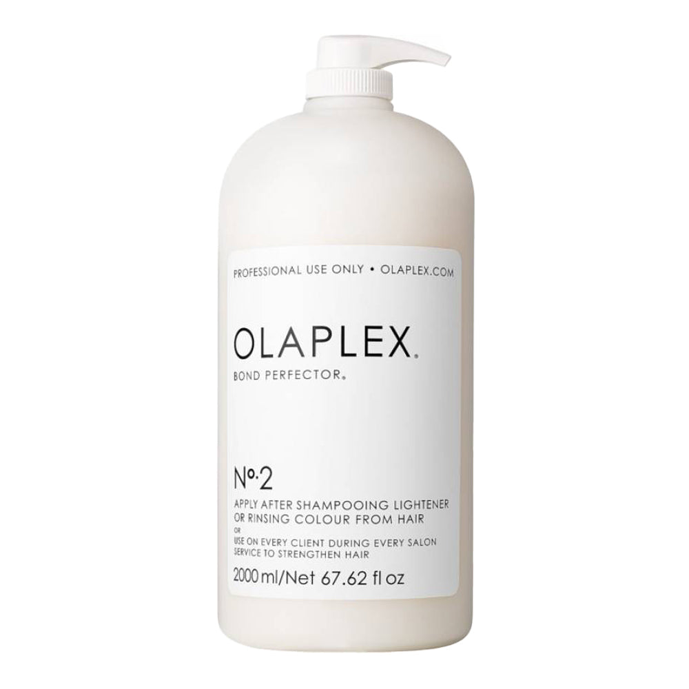 Olaplex No.2 BOND PERFECTOR 2000ml/2L hair treatment bottle on white background