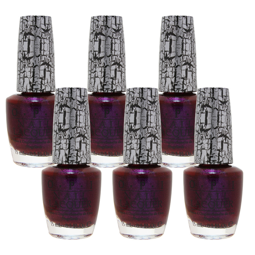 OPI Nail Lacquer Super Bass Shatter 15ml N18 - 6 pack, vibrant nail polish bottles