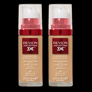 Revlon Age Defying 3X Foundation 30ml 30 SOFT BEIGE - 2 pack in 2 pack