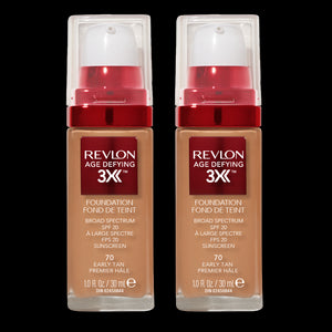 Revlon Age Defying 3X Foundation 30ml 70 EARLY TAN - 2 pack makeup product in two pack
