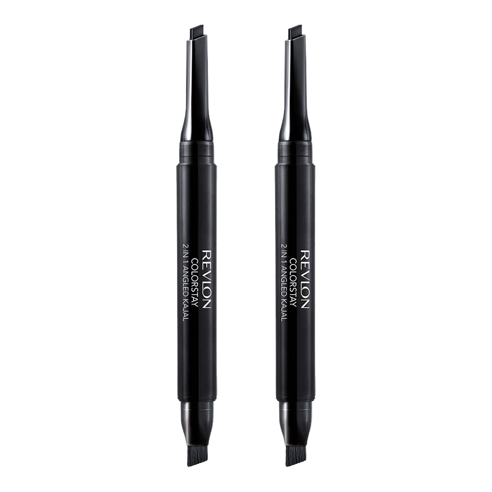 Revlon ColorStay 2-in-1 Angled Kajal Eyeliner in ONYX - 2 pack, 0.28g, black shades, beauty product