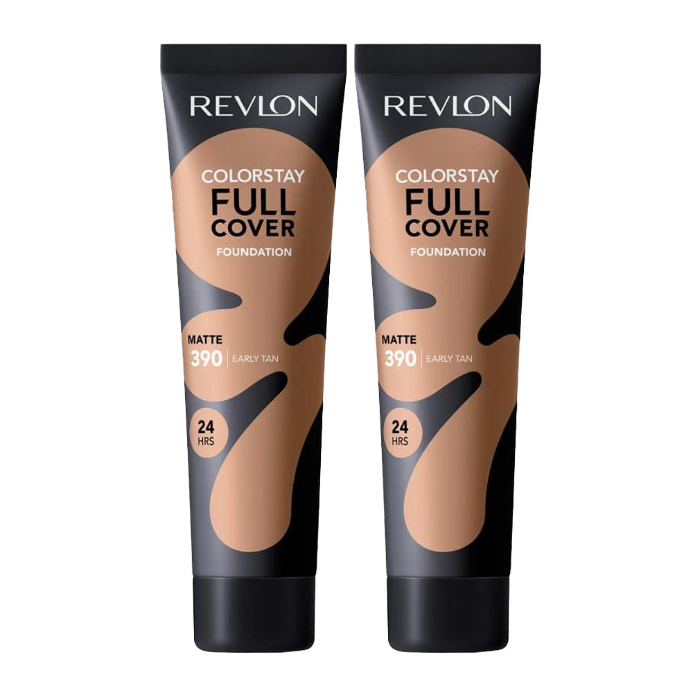 Revlon ColorStay Full Cover Matte Foundation 30ml 390 EARLY TAN - 2 pack in shade Early Tan, 2 pack