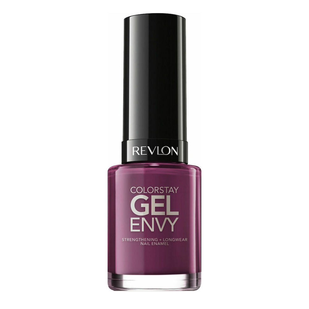 Revlon ColorStay Gel Envy 11.7ml 408 WHAT A GEM nail polish bottle in vibrant purple shade