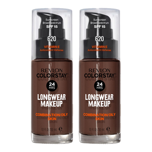Revlon ColorStay Longwear Makeup for Combination/Oily Skin SPF15 30ml 620 JAVA - 2 pack