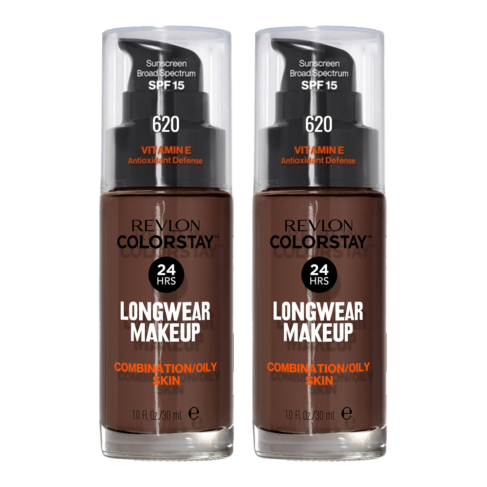 Revlon ColorStay Longwear Makeup for Combination/Oily Skin SPF15 30ml 620 JAVA - 2 pack