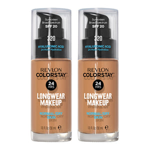 Revlon ColorStay Longwear Makeup Normal/Dry Skin SPF20 30ml 320 TRUE BEIGE - 2 pack in True Beige shade, 30ml size, 2 pack