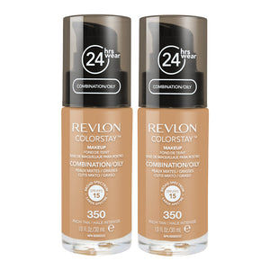 Revlon ColorStay Makeup Combination/ Oily Skin 30ml 350 RICH TAN - 2 pack in Rich Tan shade, 30ml, ideal for combination/oily skin - 2 pack