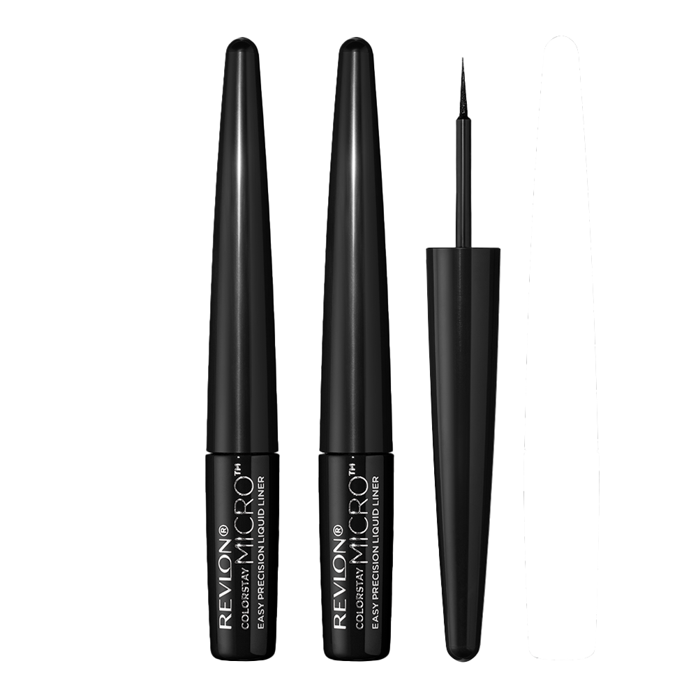 Revlon ColorStay Micro Easy Precision Liquid Liner 1.7ml 301 BLACKOUT - 2 pack in black. Two precision liners in a pack.