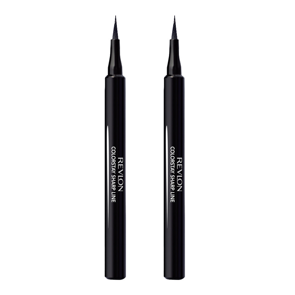 Revlon ColorStay Sharp Line Liquid Eye Pen in Blackest Black, 1.2ml, two pack cosmetics