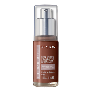 Revlon Illuminance Skin Caring Foundation 30ml 605 RICH MAHOGANY makeup product in rich mahogany shade