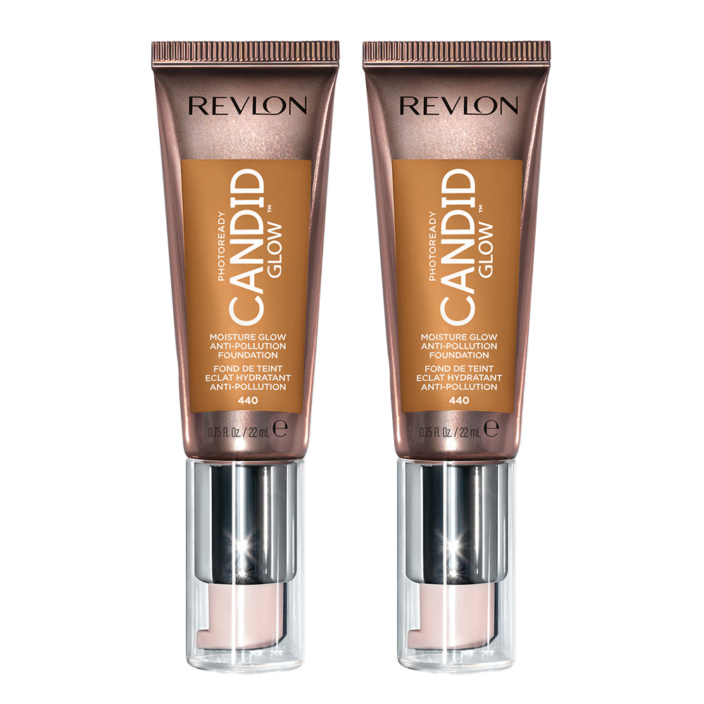 Revlon PhotoReady Candid Glow Moisture Glow Foundation 22ml 440 CARAMEL - 2 pack in Caramel shade