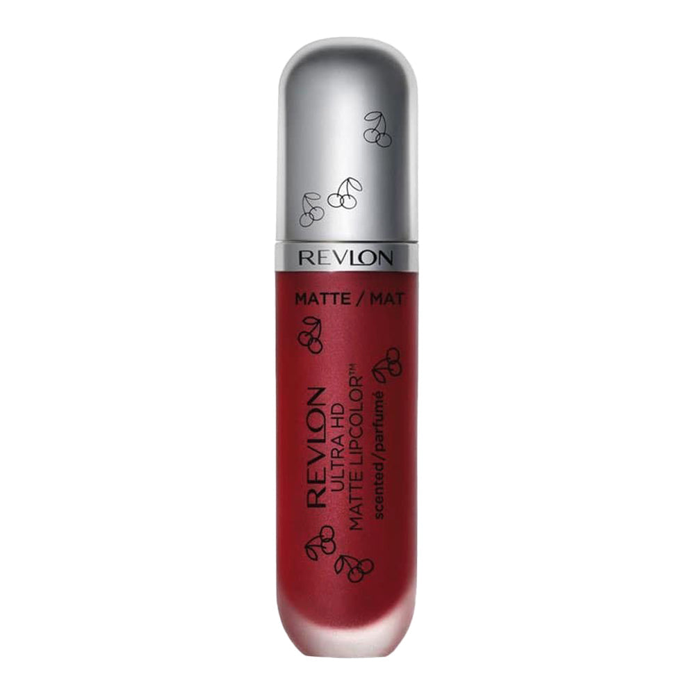 Revlon Ultra HD Matte Cherry Reds Lipcolor 525 CHERISH ME - 5.9ml, vibrant red lip color