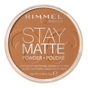 Rimmel London Stay Matte Pressed Powder 14g 040 HONEY, compact powder in shade 040 Honey