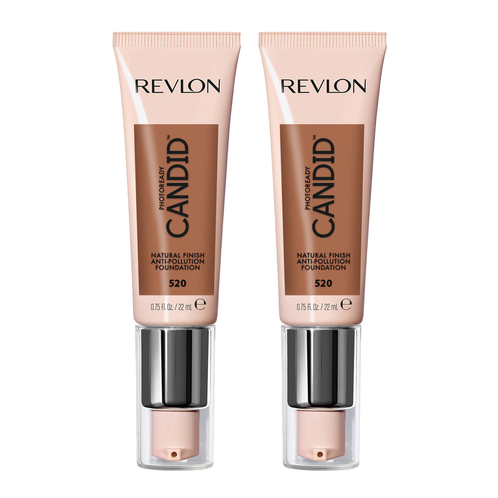 Revlon PhotoReady Candid Natural Finish Anti-Pollution Foundation 22ml 520 COCOA - 2 pack