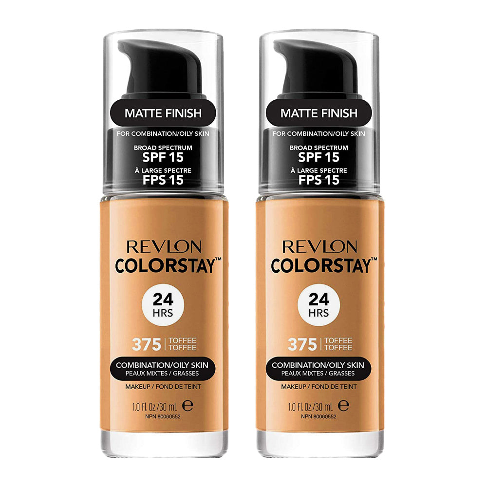 Revlon ColorStay Makeup Combination/ Oily Skin 30ml 375 TOFFEE - 2 pack