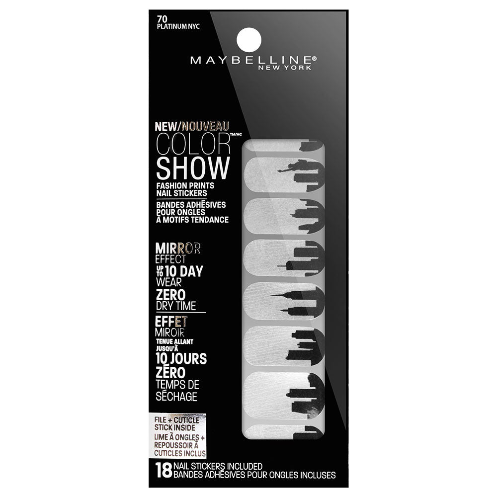 Maybelline Color Show Nail Stickers 70 PLATINUM NYC